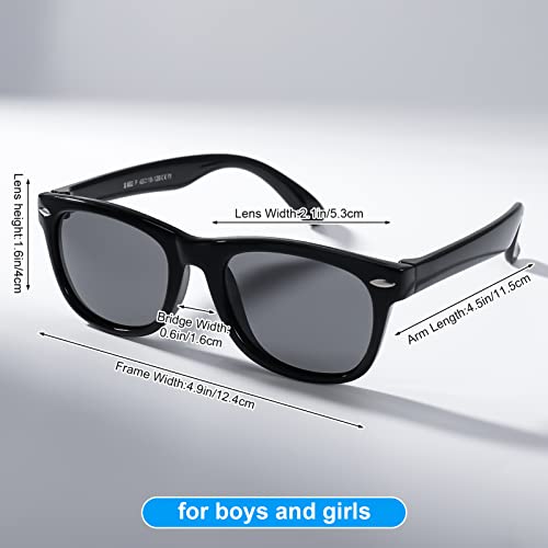 Firtink 2 Pair Kids Polarized Sunglasses Boys Sunglasses Protection Retro Eye Glasses For Kids Beach,School,Shopping,Party Decoration