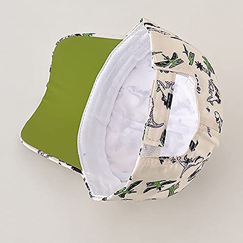 XYIYI Kids Baseball Cap Beige Dinosaur Boys Sun Hat Cotton Spring Summer Trucker Hats Sport Visor Cap 2-8 Years