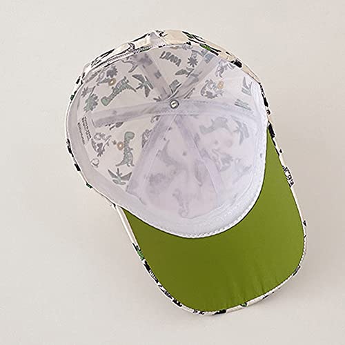 XYIYI Kids Baseball Cap Beige Dinosaur Boys Sun Hat Cotton Spring Summer Trucker Hats Sport Visor Cap 2-8 Years