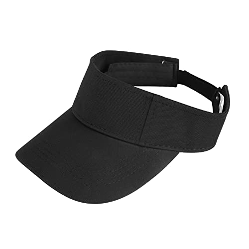 LONTG Kids Sun Visor Cap Toddler Adjustable Baseball Cap Wide Brim Sun Protection Hat Children Summer Beach Cap Sports Leisure Cap Outdoor Travel Cotton Sun Hat for Boys Girls 1-8 Years Old Black