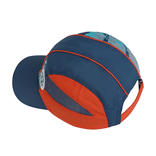 Kids Lightweight Sun Hat Quick Dry Baseball Cap Airy Mesh UV Protection Cover Football Caps Outdoor Sports Hat with Adjustable Buckle Breathable Baseball Cap Boys Age 5-10 Years (Navy Blue Football)