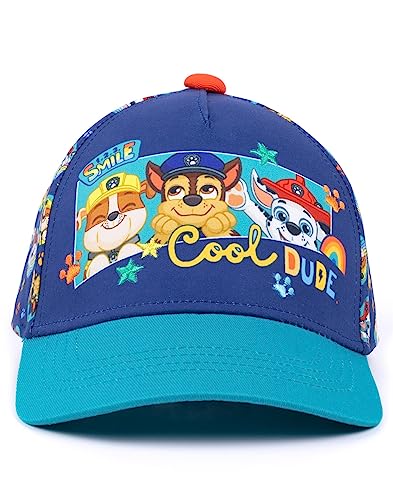 Paw Patrol Boys Snapback Cap & Sunglasses | Blue Summer Hat & Shades for Kids | Rubble, Chase & Marshall Cool Dude | Adjustable Clasp Holiday Headwear | Cool Merchandise Gift for Children
