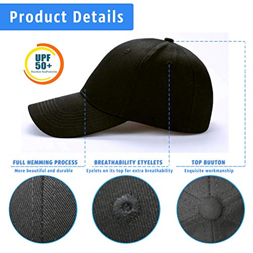 Interstellar Fire Baseball Cap for Men Women - 100% Cotton Adjustable Plain Hat - Unisex One Size Sun Hat for Youth Boys Ponytail Ladies - Sports Trucker Hats (Black)