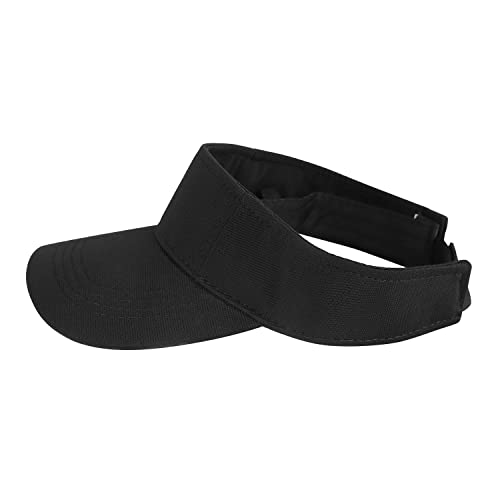 LONTG Kids Sun Visor Cap Toddler Adjustable Baseball Cap Wide Brim Sun Protection Hat Children Summer Beach Cap Sports Leisure Cap Outdoor Travel Cotton Sun Hat for Boys Girls 1-8 Years Old Black