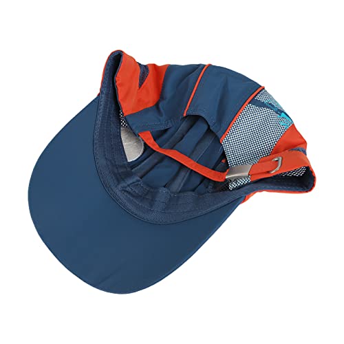 Kids Lightweight Sun Hat Quick Dry Baseball Cap Airy Mesh UV Protection Cover Football Caps Outdoor Sports Hat with Adjustable Buckle Breathable Baseball Cap Boys Age 5-10 Years (Navy Blue Football)