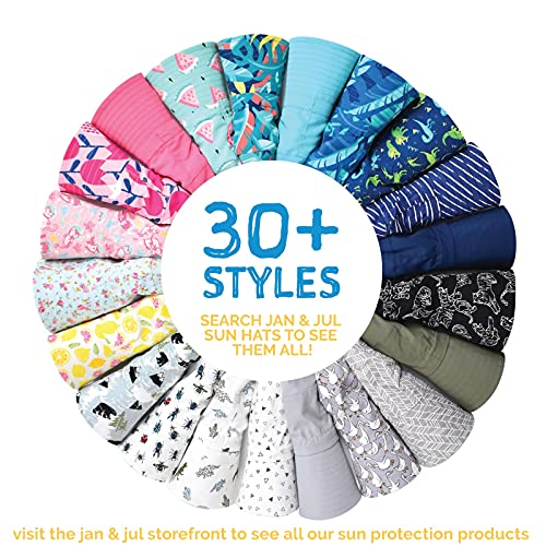 JAN & JUL Toddler Boy Sun-Hat with Adjustable Strap Large Brim (L: 2-5 Years, Army Green)