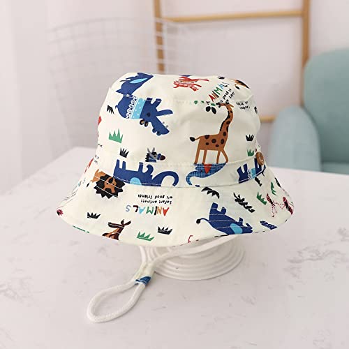 imKutie Baby Sun Hat, UPF 50+ Toddler Kids Cartoon Animal Shark Star Summer Bucket Hats Adjustable Baby Hat with Chin Strap for 6 Months-8 Years
