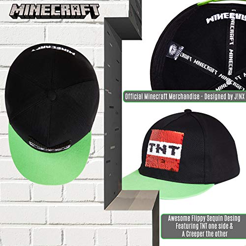Minecraft Baseball Caps for Boys, Kids Trucker Hat with Creeper and TNT, One Size Baseball Cap, Official Video Game Merchandise for Childrens, Gifts for Gamers (Multicoloured)
