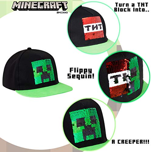 Minecraft Baseball Caps for Boys, Kids Trucker Hat with Creeper and TNT, One Size Baseball Cap, Official Video Game Merchandise for Childrens, Gifts for Gamers (Multicoloured)