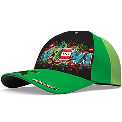 Mine-Craft Kids Baseball Cotton Cap, Green Adjustable Toddler Cap for Sun Rays Protection, Summer Sun Hat for Boys Ages 3-7 Years Small (S)
