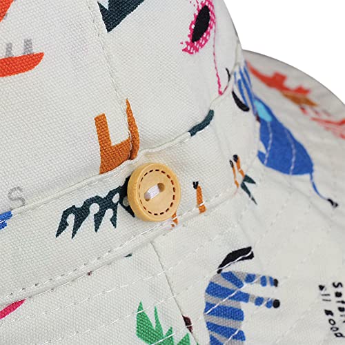imKutie Baby Sun Hat, UPF 50+ Toddler Kids Cartoon Animal Shark Star Summer Bucket Hats Adjustable Baby Hat with Chin Strap for 6 Months-8 Years