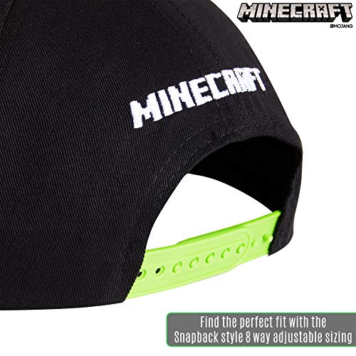 Minecraft Baseball Caps for Boys, Kids Trucker Hat with Creeper and TNT, One Size Baseball Cap, Official Video Game Merchandise for Childrens, Gifts for Gamers (Multicoloured)