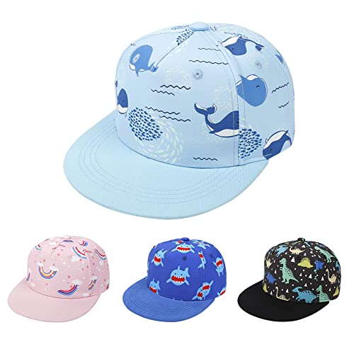 imKutie Kids Baseball Cap Cute Cartoon Dinosaur Shark Rainbow Whale Boys Girls Sun Hats Adjustable Hat for 1-8 Years