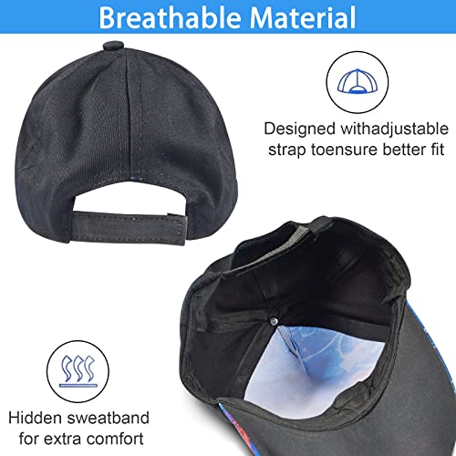 2pcs Sonic Baseball Hat, Kids Adjustable Baseball Hat, Sports Casual Breathable Hat in Cotton Sonic Theme Printing Baseball Hat for Kids Sunscreen Summer Running School Sport Beach Party Blue