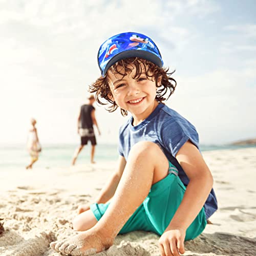 2pcs Sonic Baseball Hat, Kids Adjustable Baseball Hat, Sports Casual Breathable Hat in Cotton Sonic Theme Printing Baseball Hat for Kids Sunscreen Summer Running School Sport Beach Party Blue