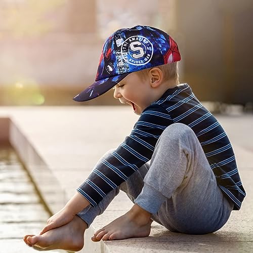 BSNRDX Printing Cap Cartoon Adjustable Baseball Cap Children Sun Hat Visor Cap Summer Running Cap for Boys & Girls(50-54CM) Black