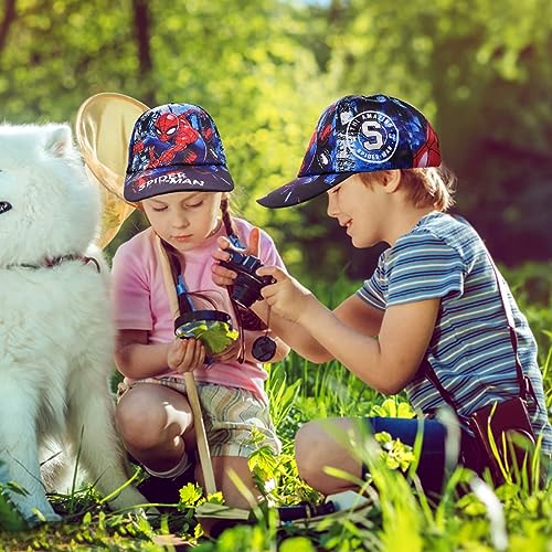 BSNRDX Printing Cap Cartoon Adjustable Baseball Cap Children Sun Hat Visor Cap Summer Running Cap for Boys & Girls(50-54CM) Black