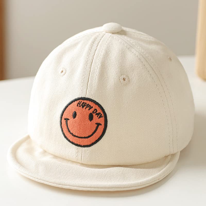 YAMEE Baby Baseball Cap Toddler Infant Sun Hat Breathable Kids Boys Girls Cute Cap Hat for Spring Summer (White)