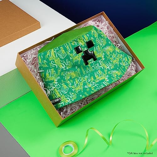 Minecraft Baseball Cap for Boys One Size Creeper Kids Hat Summer Accessories Lightweight Breathable Sun Hat Bucket Hat Gifts for Boys (Green Bucket Hat)