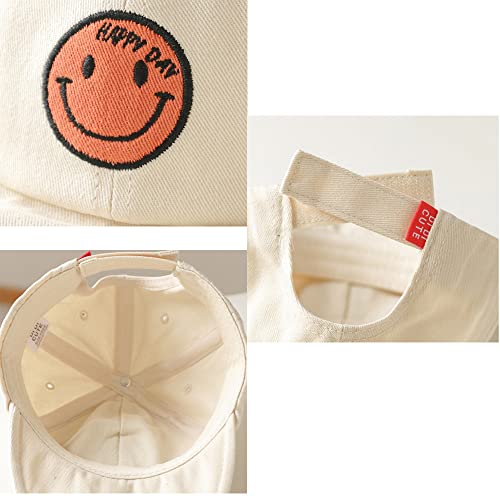 YAMEE Baby Baseball Cap Toddler Infant Sun Hat Breathable Kids Boys Girls Cute Cap Hat for Spring Summer (White)