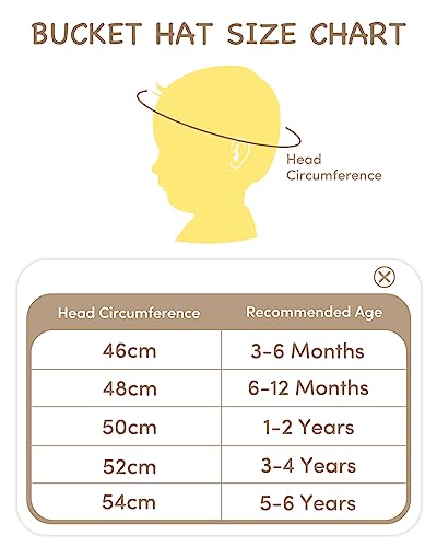 Adorel Baby Boys Sun Hat Adjustable Cotton Summer Bucket Hat Khaki Dinosaur 1-2 Years (Manufacturer Size 50)