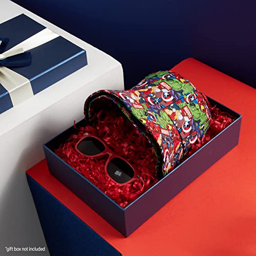 Marvel Bucket Hat and Kids Sunglasses Set for Boys Avengers Lightweight Sun Hat 100% UV Kids Sunglasses Boys Spiderman Holiday Summer Accessories Marvel Gifts for Boys (Multi Marvel)