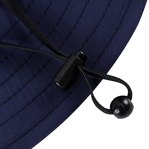 MASOCIO Baby Sun Hat Toddler Kids Boys Girls Summer Bucket Hats Cap Boy 1 2 Years 12 18 Adjustable Age 6-24 Months Navy Blue