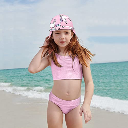 Gifts Treat Kids Legionnaires Hat, UPF 50+ Sun Protection Swim Cap Flap Hat in Unicorn Pattern for Kids, Quick Drying Boys Sun Hat with Neck Protection for Beach Seaside Pool, Unicorn, 6-8 Years