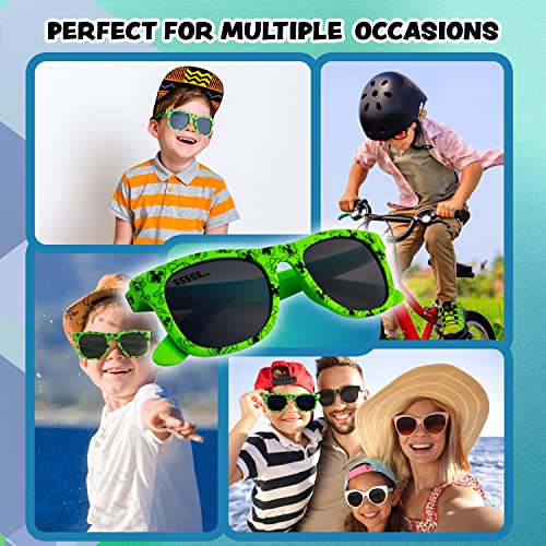 Minecraft Baseball Cap and Kids Sunglasses Set, Creeper Adjustable Boys Hat 100% UV Protection Kids Sunglasses Boys Holiday Accessories Gamer Gifts (Black/Green)