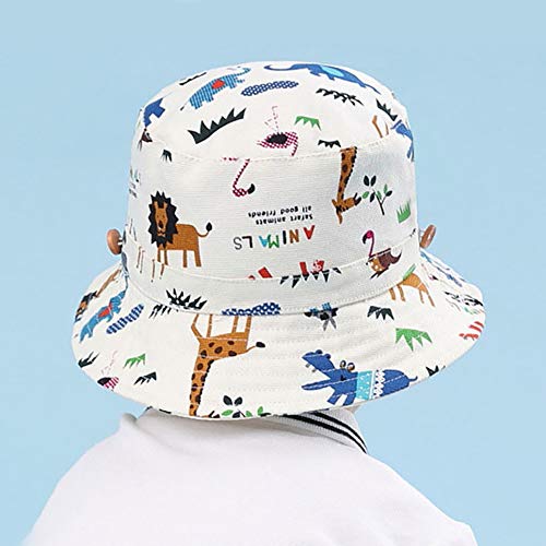 XYIYI Baby Kids Lion Bucket Hat Adjustable Sun Hats Breathable Beach Hat for 1-2 Years Old Boys Girls (Beige)