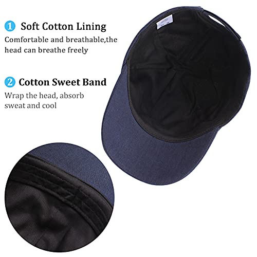 XIAOHAWANG Cotton Boys Baseball Hat Embroidery Dinosaur Toddler Boy Sun Hats Summer Kids Trucker Cap 2-5 Years (Navy)