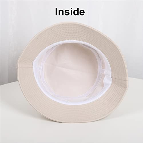 imKutie Kids Smile Face Sun Hat, UPF 50+ Toddler Boys Girls Summer Bucket Hat Wide Brim Unisex Beach Hats Caps for 2-8 Years Beige