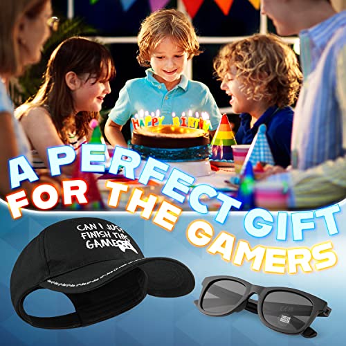 CityComfort Baseball Cap and Kids Sunglasses Set 100% UV Protection, Gamer Boys Hat Boys Summer Accessories Gaming Gifts Black