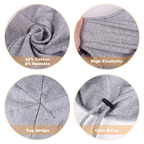 FURTALK Cotton Baby Toddler Sun Hat UPF 50+ All-Day UV Protection Kids Unisex Girls & Boys Summer Hats Cap with Adjustable Chin Straps Neck Flap Size Grey