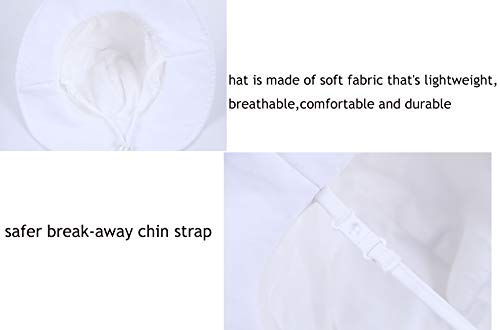 Baby Sun hat, Sun Protection Girl hat Children UV Protection Bow with Ties and Neck Protection Foldable Summer hat White