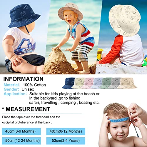 TOMEEK Baby Sun Hat Toddler Sun Protection Hat for Baby Boys Girls Kids Summer Bucket Hat UPF 50+ Foldable Beach Cap with Adjustable Chin Strap and Wide Brim, Navy Blue, Size XL