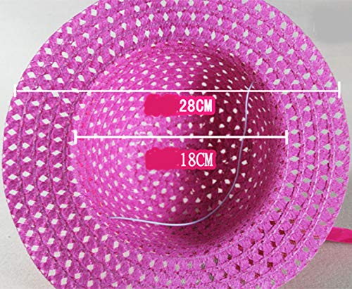 YUEMING Baby Girl Straw Hats Lovely Flower Sun Hats Summer Beach Hats Straw Sun Caps for Infant Girls Toddler Beach Hat Suit Outdoor Activities Yellow