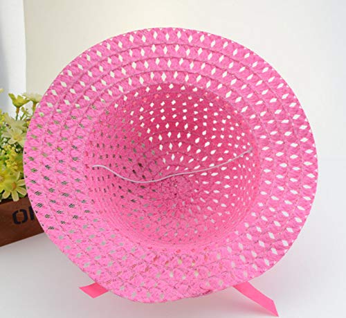 YUEMING Baby Girl Straw Hats Lovely Flower Sun Hats Summer Beach Hats Straw Sun Caps for Infant Girls Toddler Beach Hat Suit Outdoor Activities Yellow