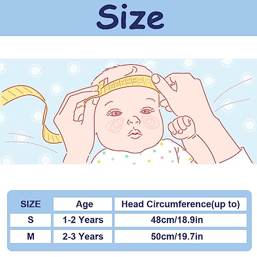 Aolso Baby Sun Hat, Baby Toddler Kids Sun-Hat, 50+ UPF Adjustable Toddler Sun Hat for Boys Girls 1-2 Years, Wide Brim Beach Cap Dinosaur Fisher Hat with Chin Strap (S-48cm)