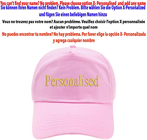 4sold Childrens Embroidery Cotton Summer Sun Hat Children School Kids Caps Hat Sport Alphabet A-Z Boy Girl Adjustable Baseball Cap Pink A