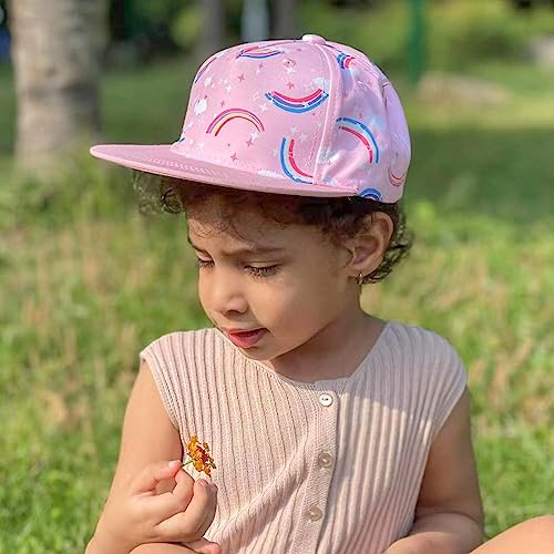 MASOCIO Kids Girls Baseball Cap Baby Toddler Summer Sun Hat Sports Adjustable Cap Age 2 3 4 Years Pink