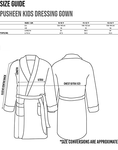 Pusheen Dressing Gown For Girls | Kids Teens Pink OR Brown Options Cat Robe | Adjustable Belt with Pockets and Fleece Hood 13-14 Years