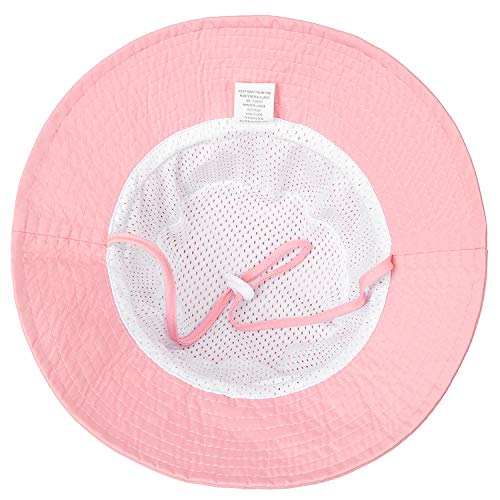 HSYZZY Baby Sun Hat Smile Face Toddler UPF 50+ Sun Protective Bucket hat Nice Beach hat for Baby Girl boy Adjustable Cap - Pink - 2-4 Years
