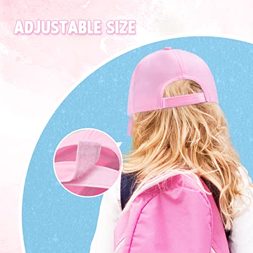 WAWSAM Girls Unicorn Baseball Cap Kids Trucker Hat Youth Cute Adjustable Snapback Cap for Sports Travel Hiking Toddler Girls Baseball Golf Hat for Ages 3-8 (Pink)