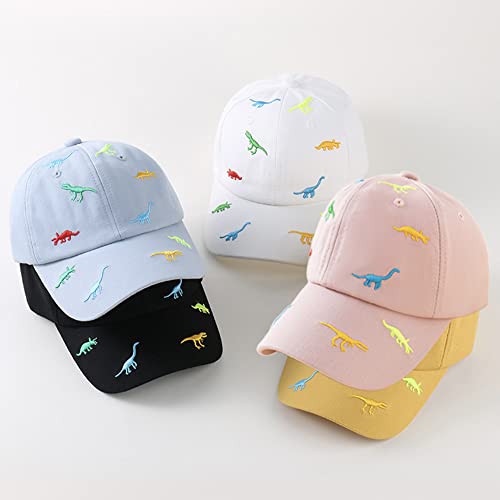 imKutie Baby Baseball Cap Cute Embroidered Dinosaur Boys Girls Beach Sun Hats Adjustable Toddler Hat UPF 50+ for 1-4 Years Pink
