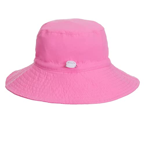 EMTSEB Baby Sun Hat Toddler Summer UPF 50+ Sun Protective Bucket Hat Wide Brim Beach Hats for Baby Boys Girls 0-6 Years (Hot Pink, 6-24 Months)