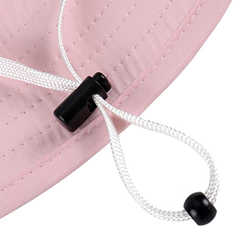 MASOCIO Girls Sun Hat Toddler Kids Baby Summer Bucket Hats Cap Girl Adjustable Chin Strap Age 3 4 5 6 Years Pink