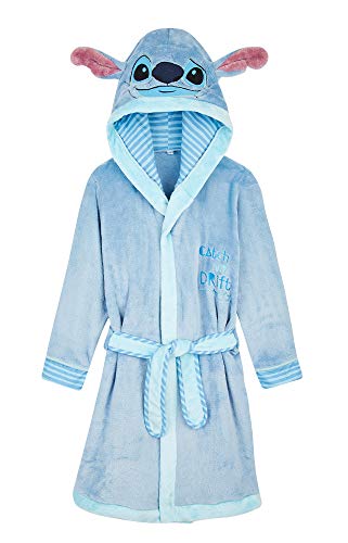 Disney Kids Dressing Gown, Lilo and Stitch Robe Girls Boys, Stitch Gifts (Blue, 11-12 Years)
