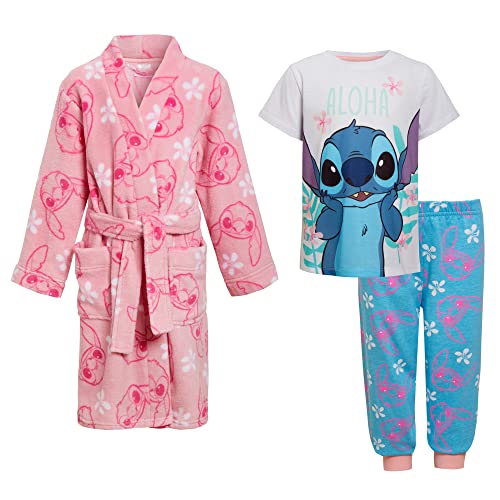 Girls Lilo and Stitch Dressing Gown + Pyjamas 5-6 Years