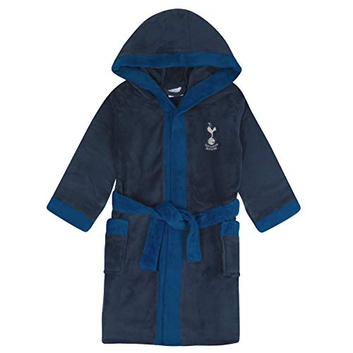 Tottenham Hotspur FC Official Gift Boys Fleece Dressing Gown Robe Navy 9-10 Yrs